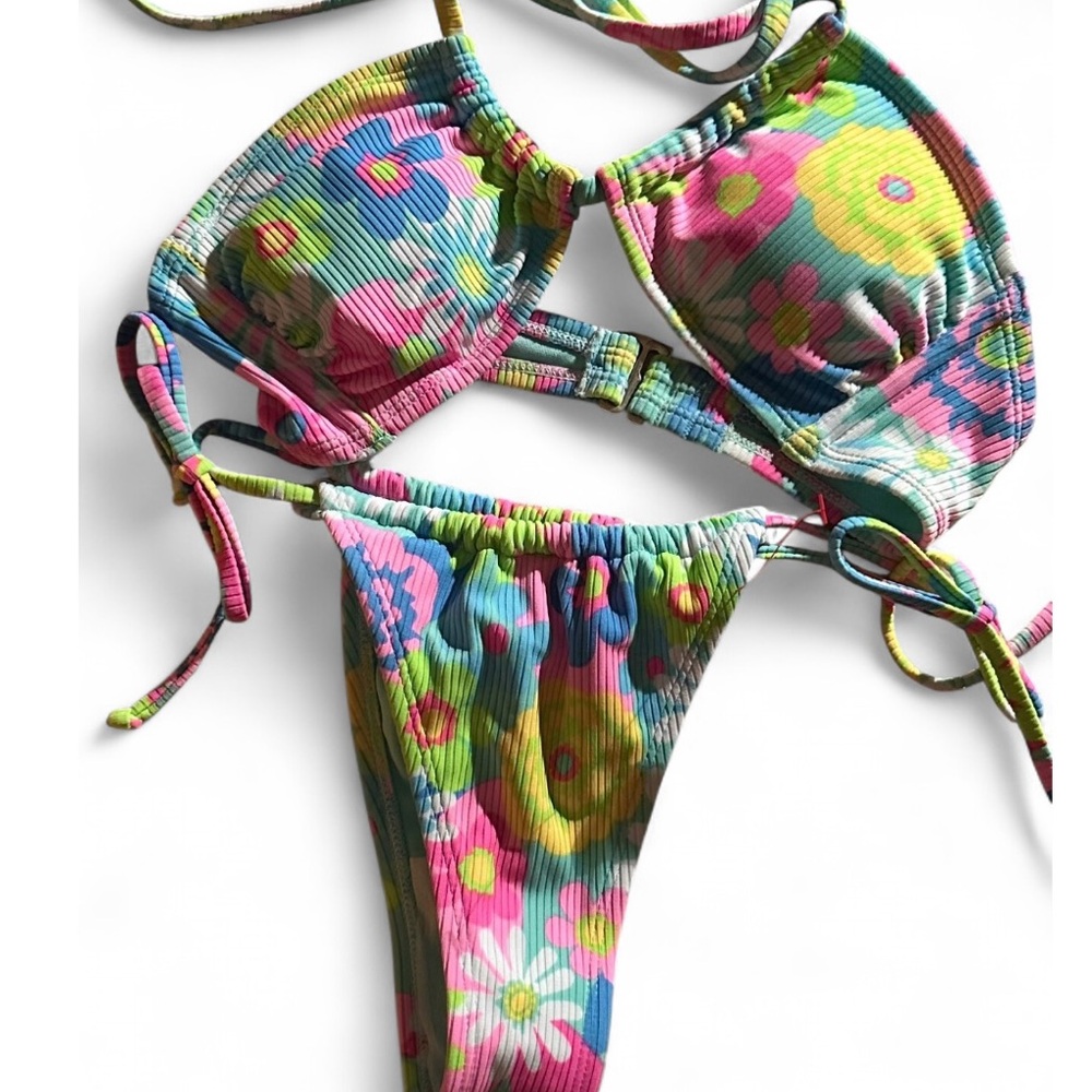 Floral Groovy Multicolor Bikini Set XS/S